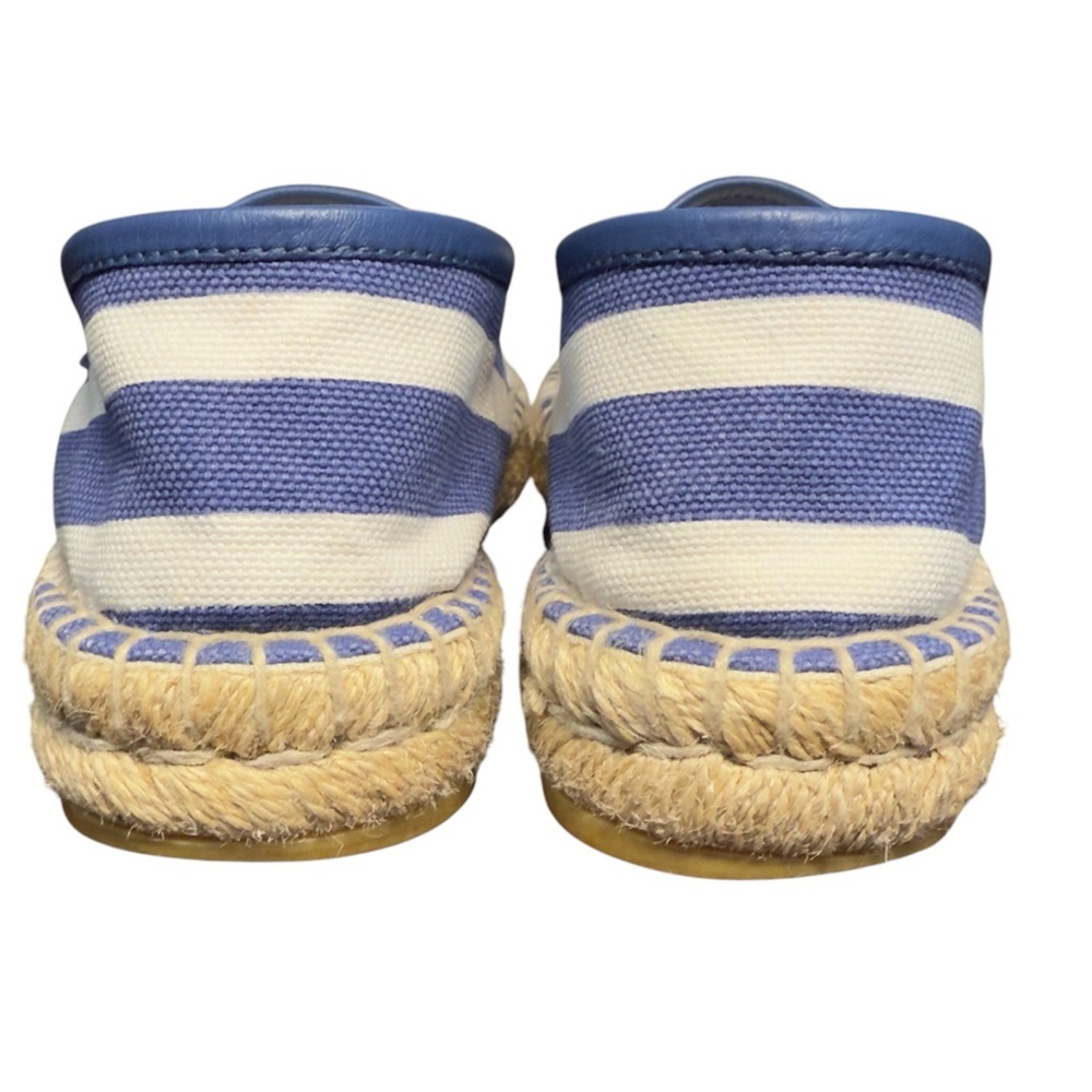 Gucci Striped Canvas Yacht Beach Luxury Resort Espadrilles With Logo Embroidered - Picture 5 of 16